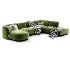 Naduvi Miley Velvet Right Cremekleurig Sofa - Thumbnail 1