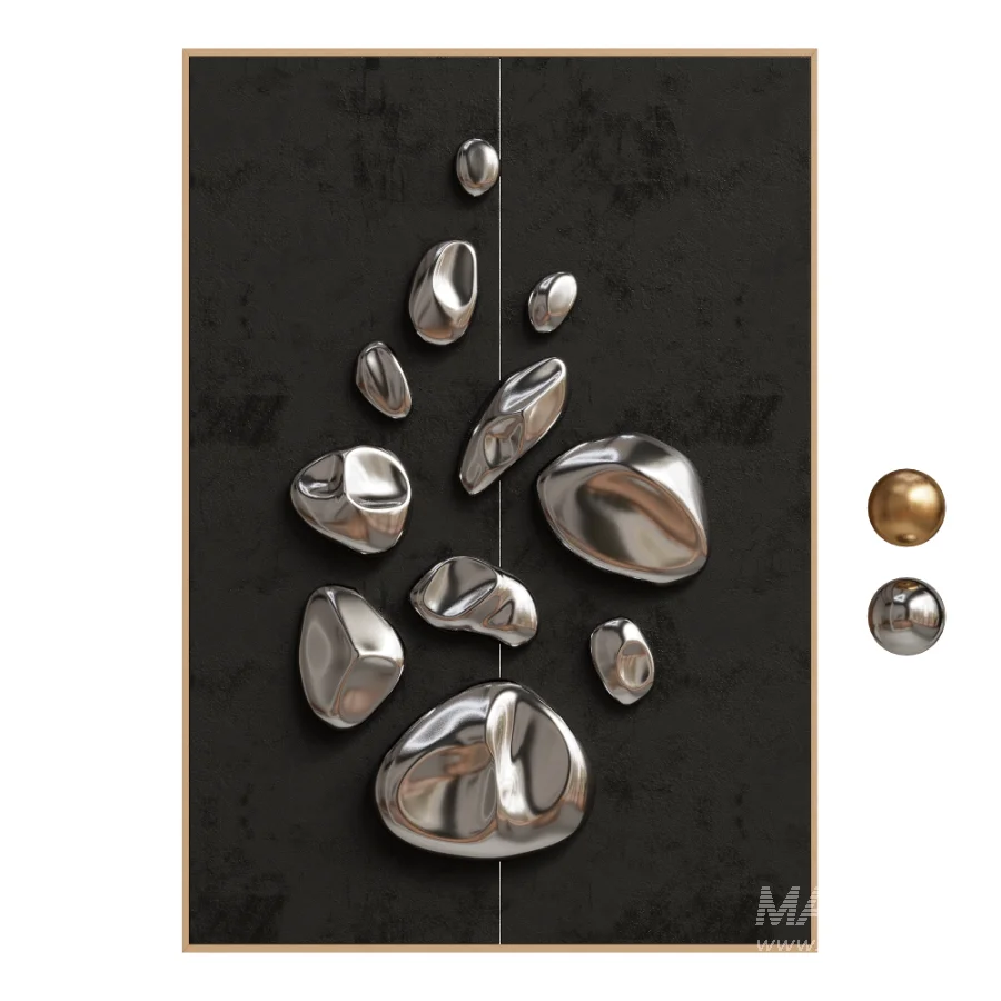 Gold Bubble Wall Decor - Image 1