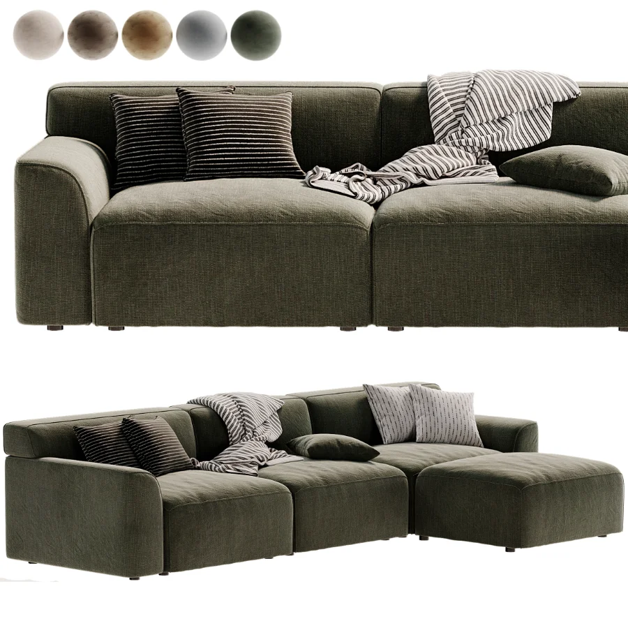 Morell 4 Piece Upholstered Modular Sofa - Image 2