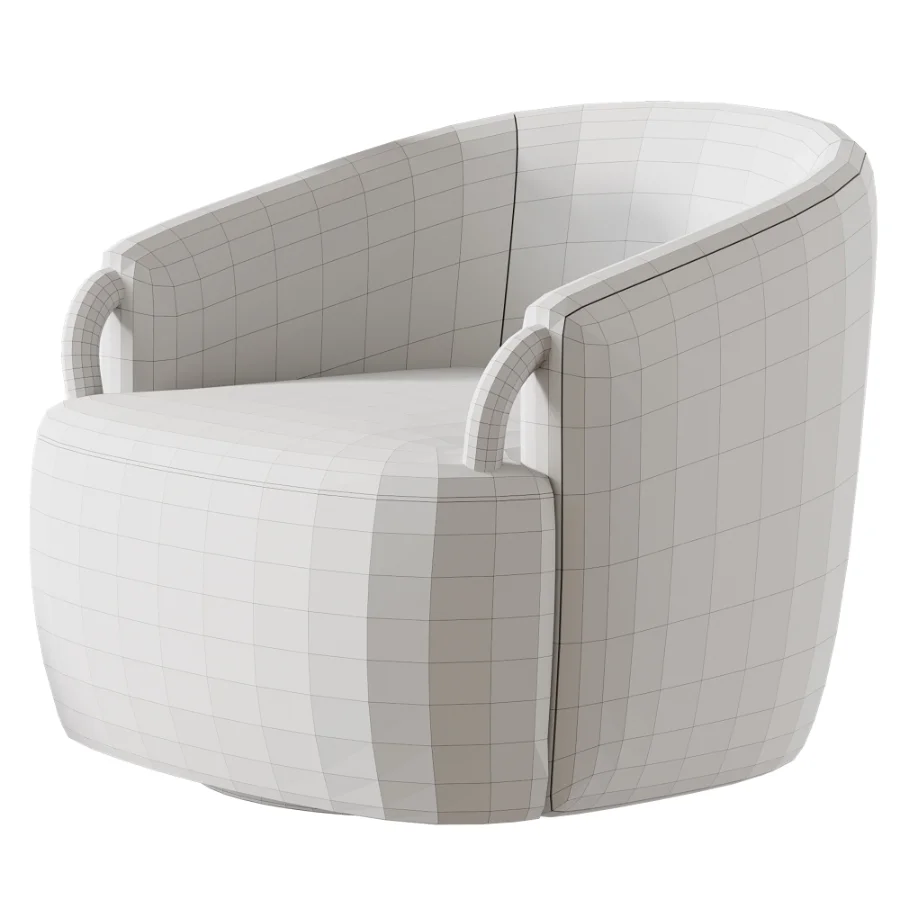Crate & Barrel Rapallo Swivel Chair - Image 5
