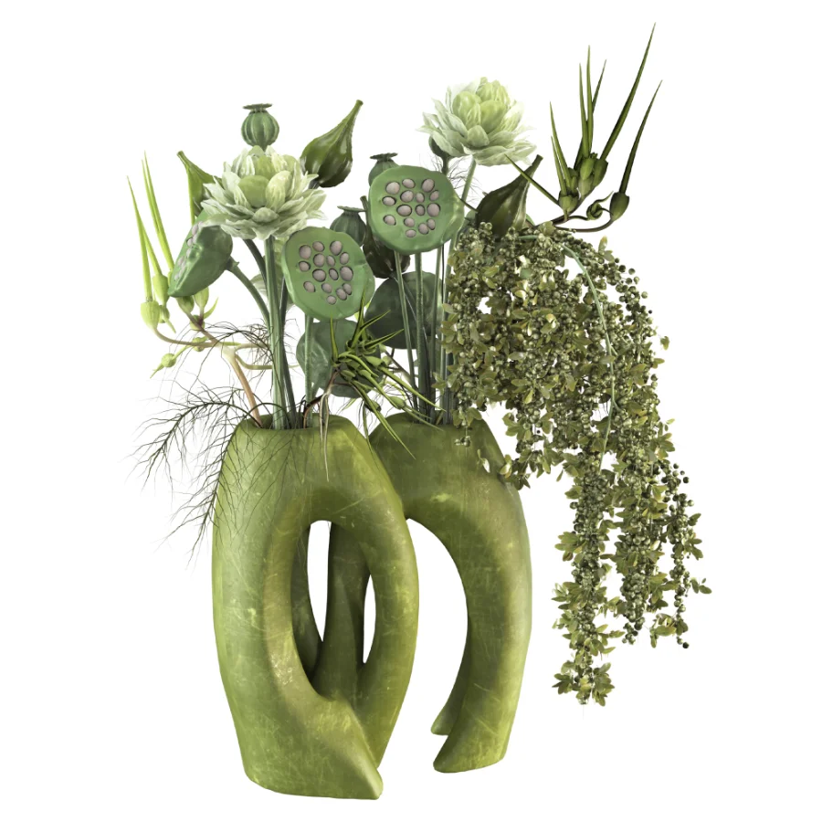 Verdelle Botanical Vase Set 059 - Image 1