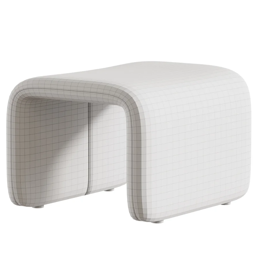Etcetera Footstool Creme White - Image 4