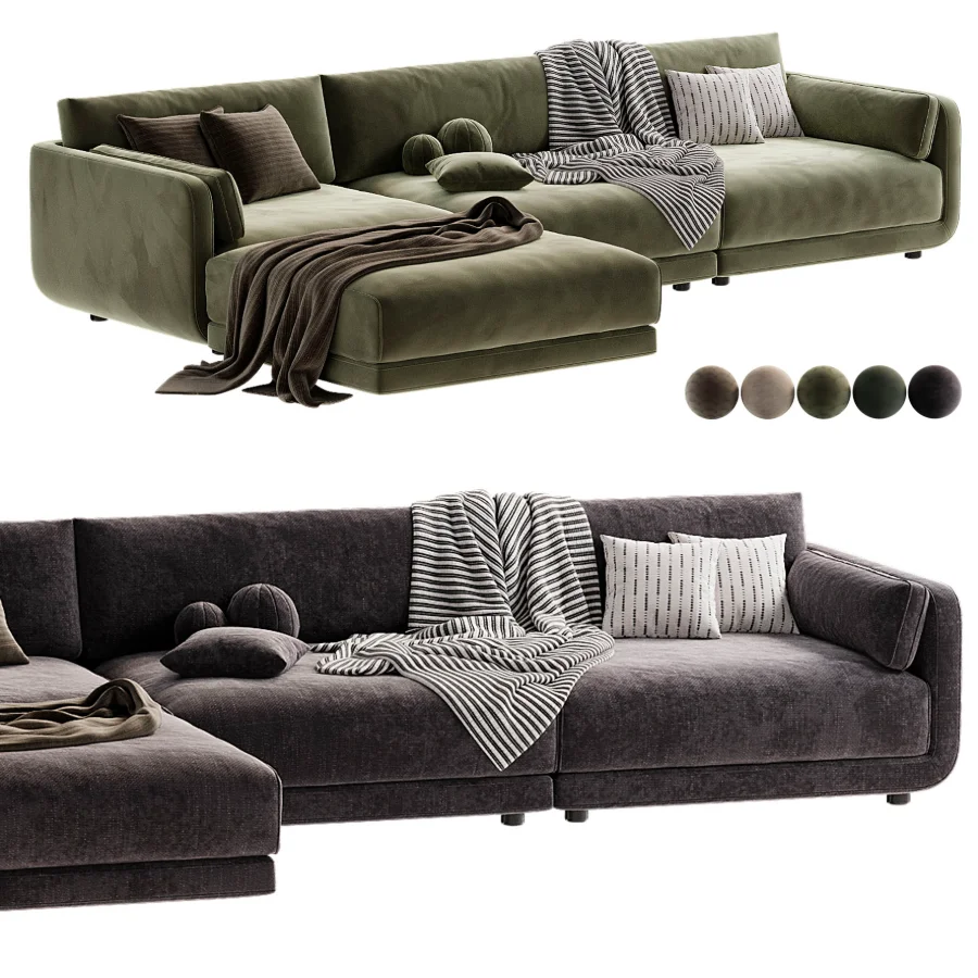 Naples Modular Upholstered Chaise L Sectional - Image 5