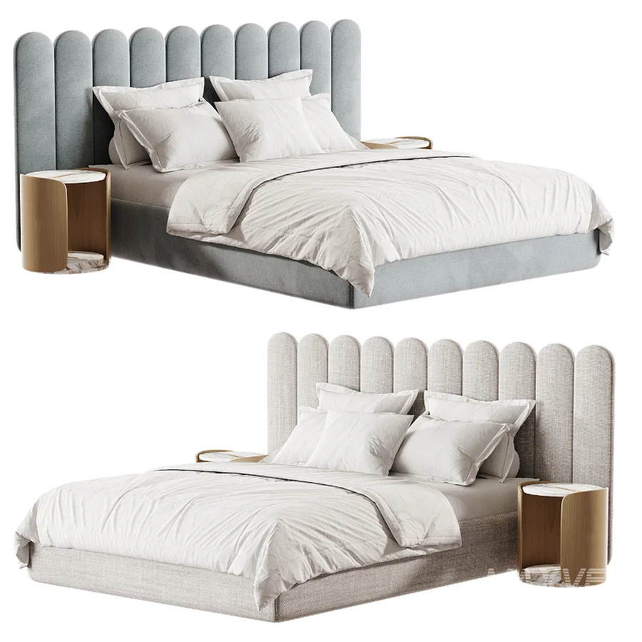 Modern Colline Upholstered King Bed - Image 4