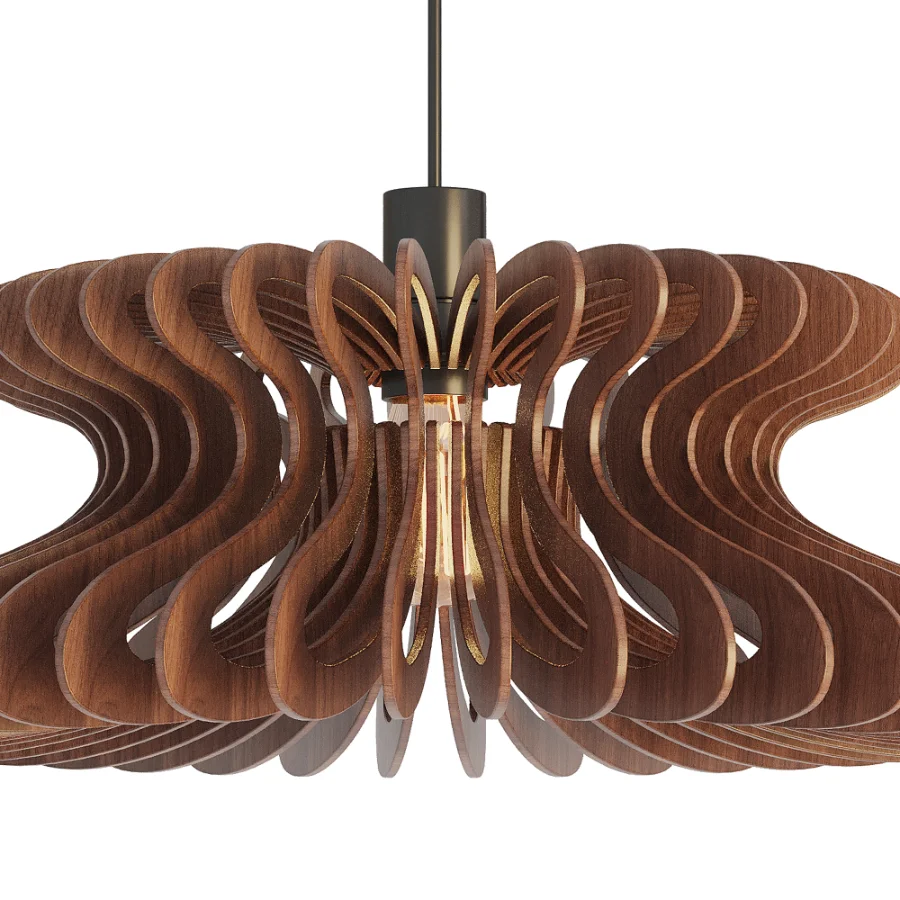 Walnut Wood Pendant Light - Image 4