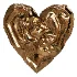 Wall Decor Crumpled Liquid Metal Heart - Thumbnail 3