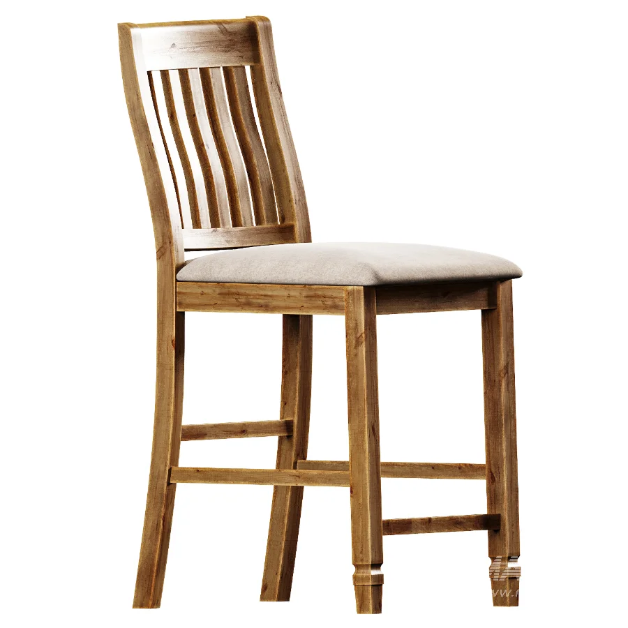 Gray Barn Slat Back Counter Stool - Image 1