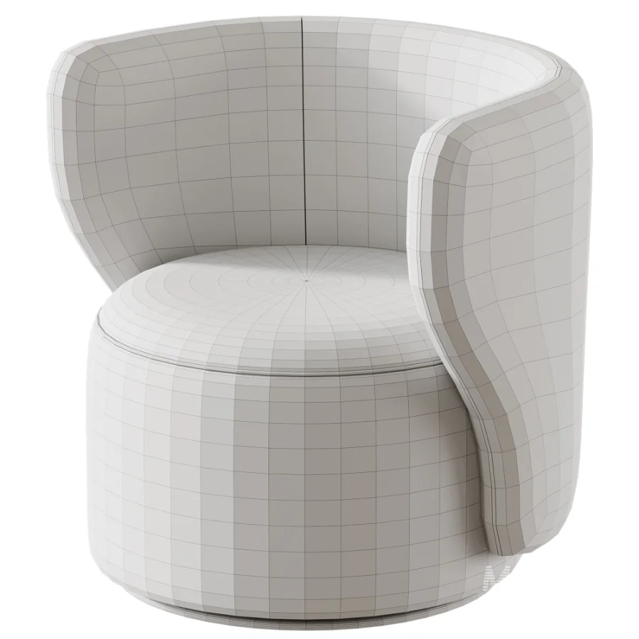 Modern Swivel Barrel Chair - Image 5