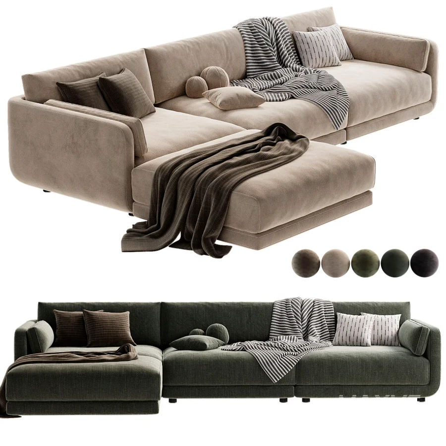 Naples Modular Upholstered Chaise L Sectional - Image 2
