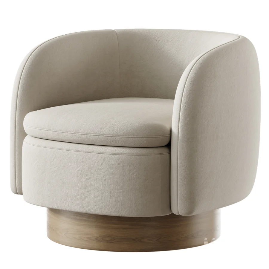 Muir Oxblood Velvet Swivel Chair - Image 2