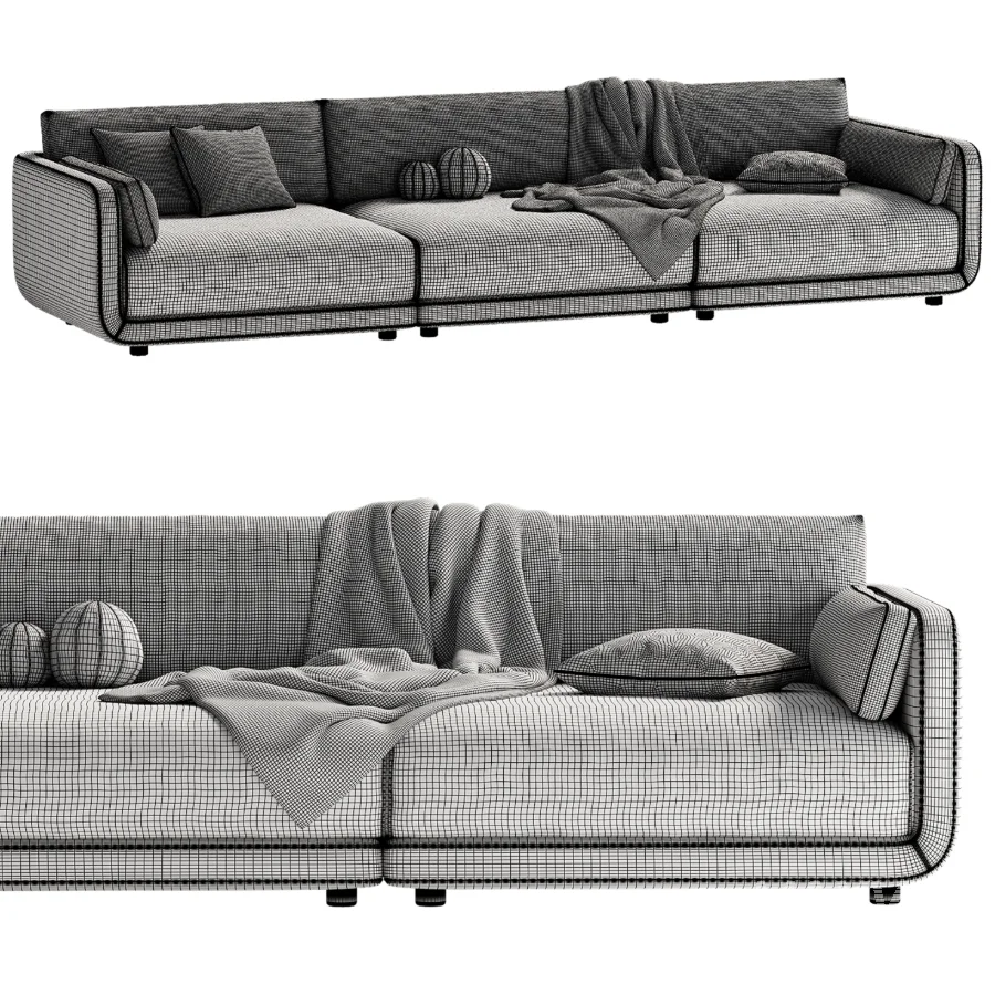 Naples Upholstered Sofa - Image 4