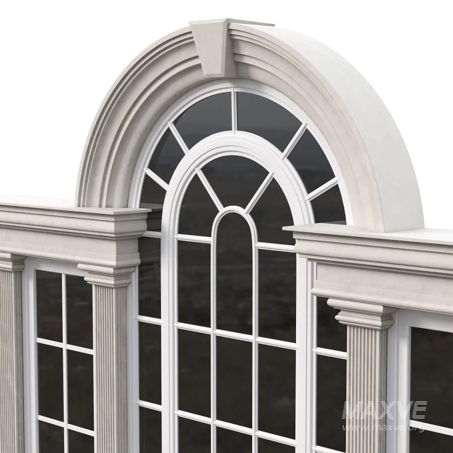 Architectural Classic Window 3D Model 15 - Image 5