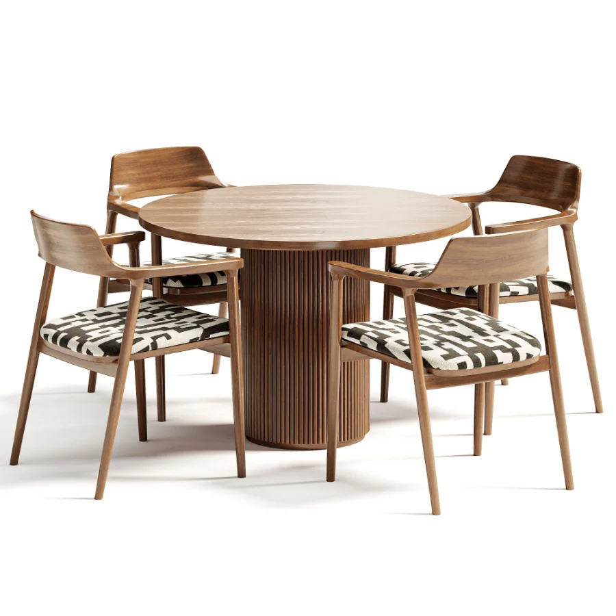 Hiroshima chair,Moon table Dantonehome Dining set - Image 1