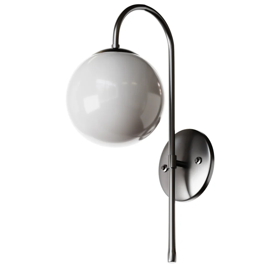 Wall Light E27 MB3167 Gold with a White Ball - Image 2