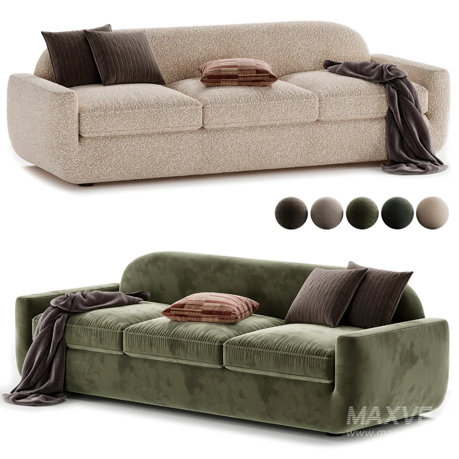 Aldine Ivory Boucle Sofa - Image 6