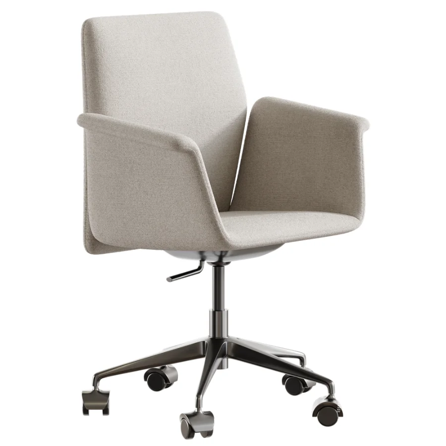 Swivel leather office chair - Image 2