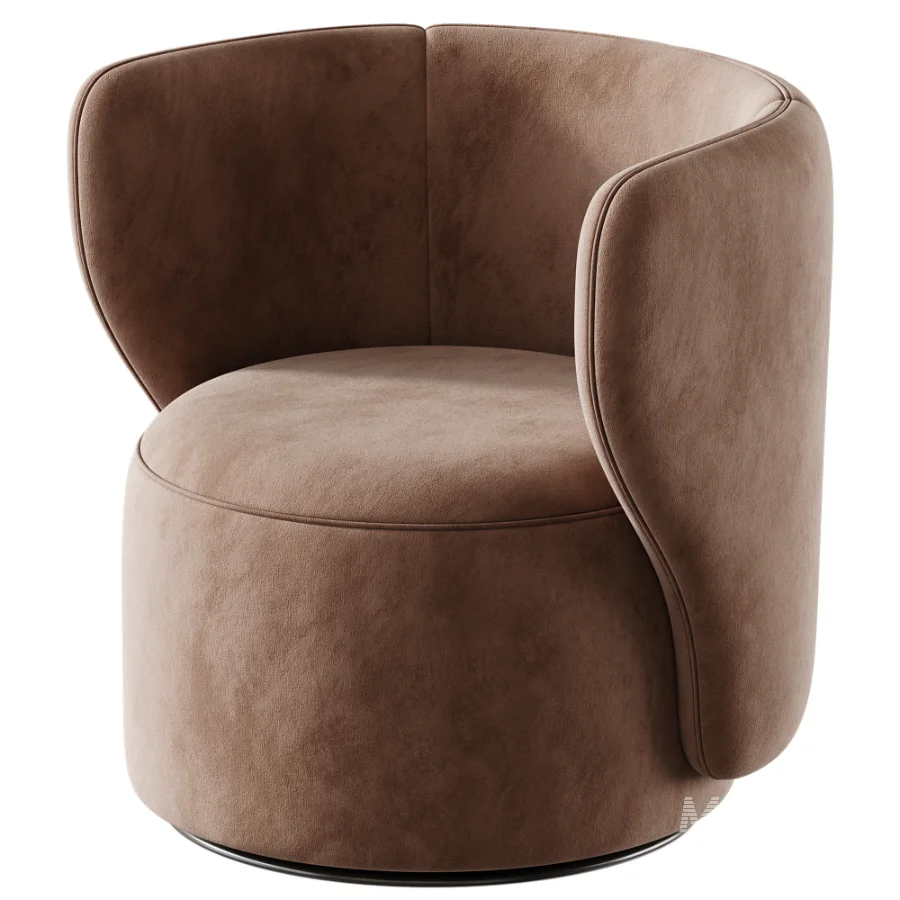 Modern Swivel Barrel Chair - Image 3