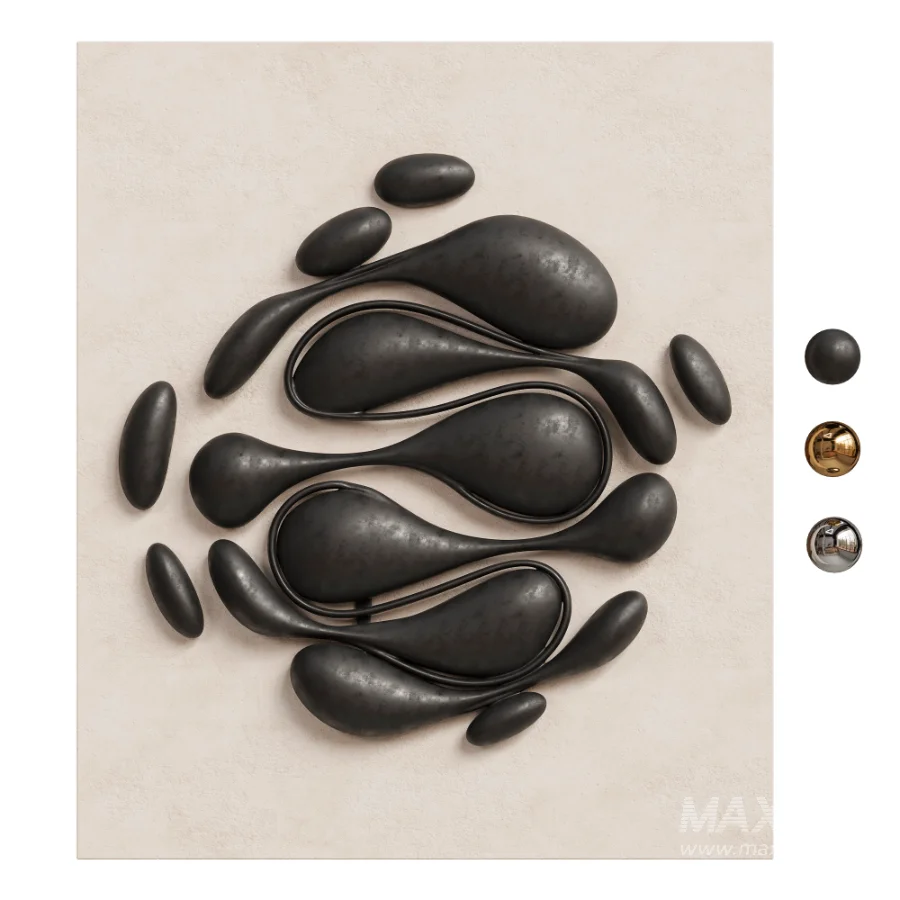 Modern Liquid Gold Flow Wall Decors - Image 1
