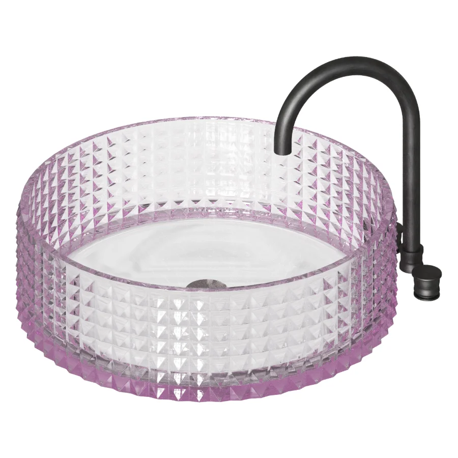 Glass countertop bathroom sink 4 colors - Image 5