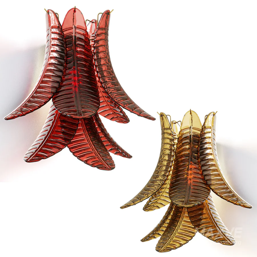 Murano glass wall lamp - Image 3