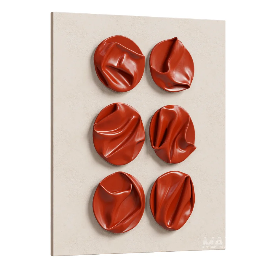 Wall Decor Abstract Folded Round Metal Panel 22 - Image 4