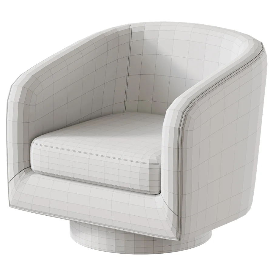 Velvet Boucle Upholstered Accent Chairs Swivel Barrel Chair - Image 2