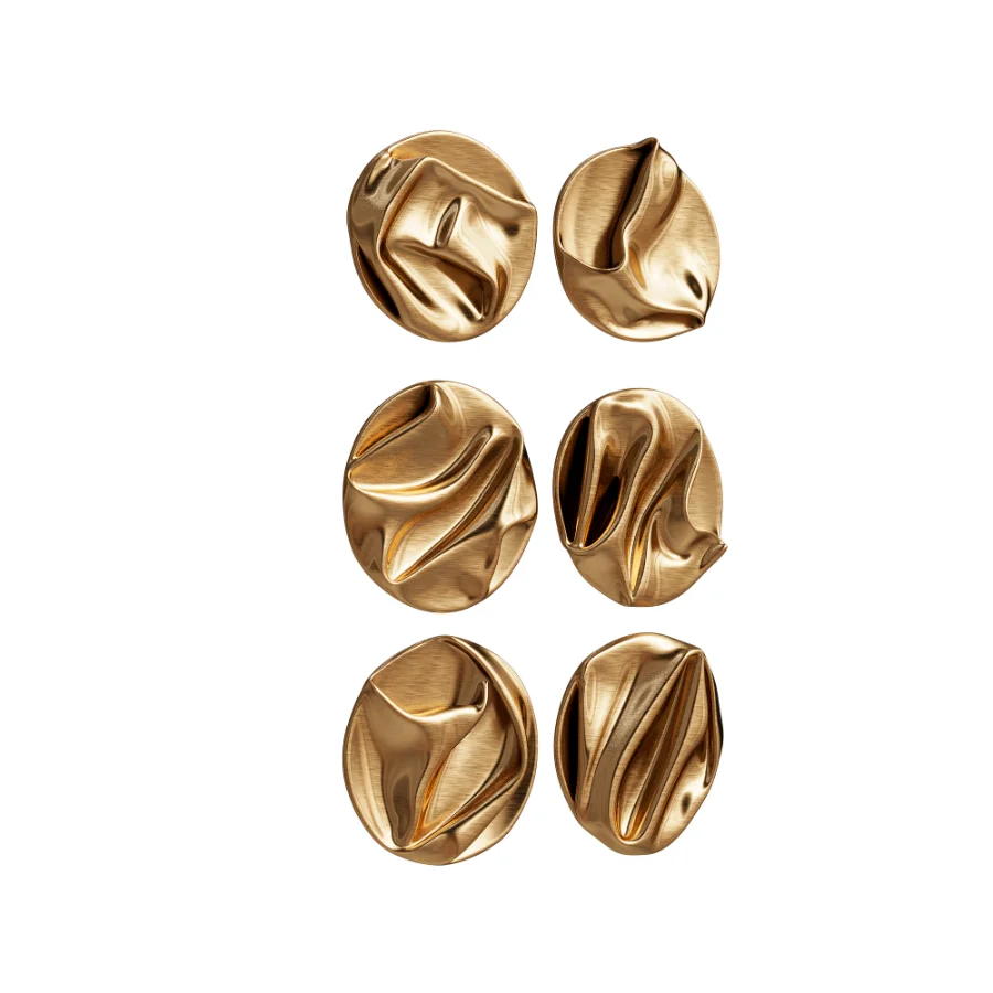 Wall Decor Abstract Folded Round Metal Panel 22 - Image 1