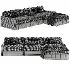 Malea 4 Piece L Shaped Charcoal Grey Performance Fabric Sectional Sofa with Ottoman - Thumbnail 6