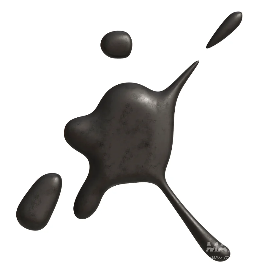 Wall Decor Liquid Chrome Splash - Image 1