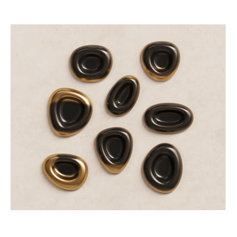 Modern Blue Ceramic Wall Decor and Sculptures - Image 3