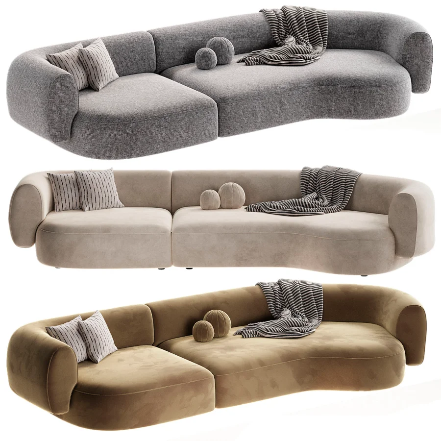 Contemporary Modern Hug Modular Sofa in Famiglia Fabric by Collector Studio - Image 5