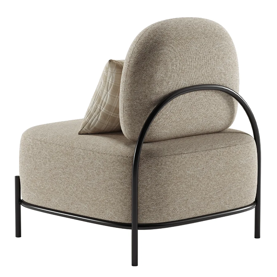 Yellow Linen Accent Chair - Image 4