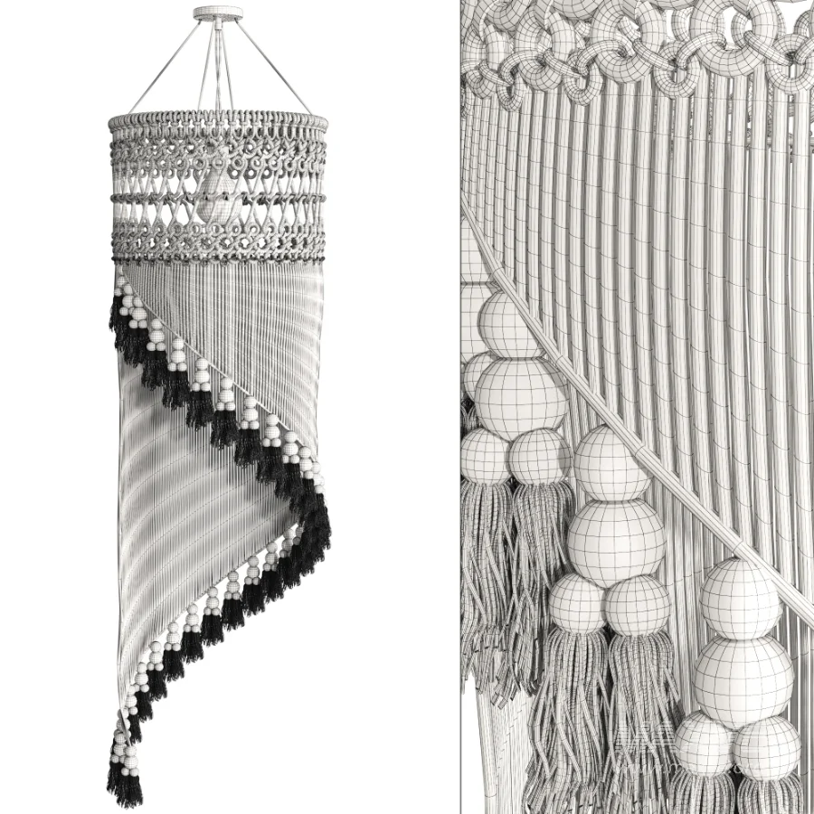 Macrame Pendant Lamp - Image 6
