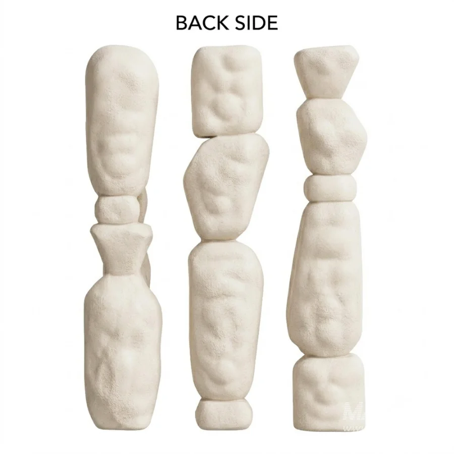 Minimalist Plaster Stacked Sculptures - Image 5
