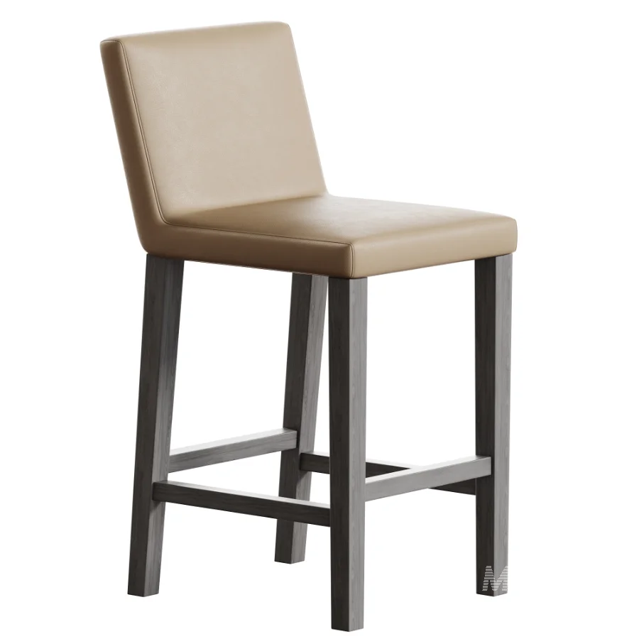 Morgan Armless Fabric Bar Counter Stool - Image 3
