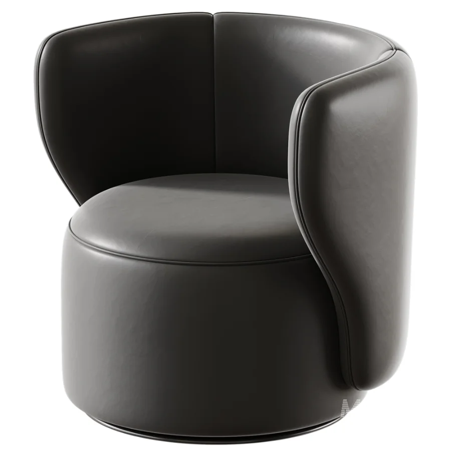 Modern Swivel Barrel Chair - Image 4