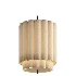 Folia small scalloped natural linen pendant - Thumbnail 2