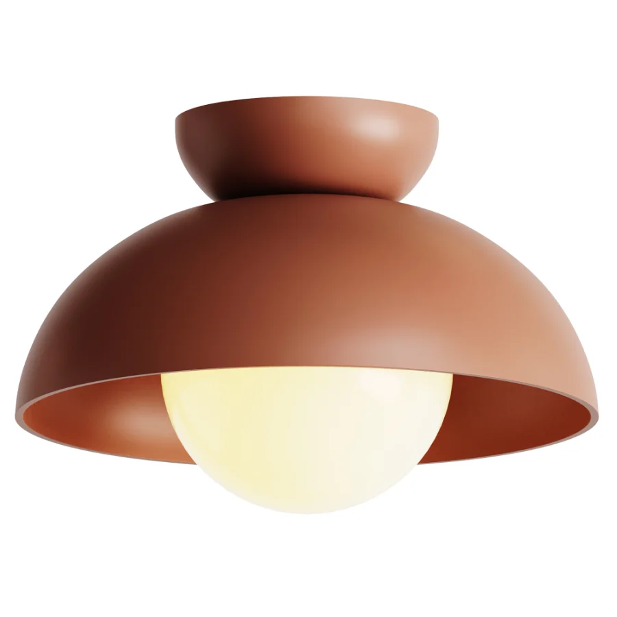 Modern Bowl Semi-Flush Mount Ceiling Light - Image 3