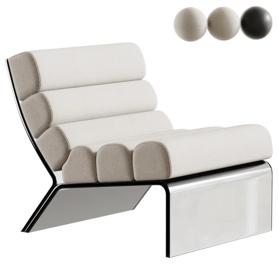 Brialle Boucle Upholstered Armless Accent Chair - Image 1