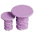 Gemini Set of 2 Purple Side Tables - Thumbnail 4