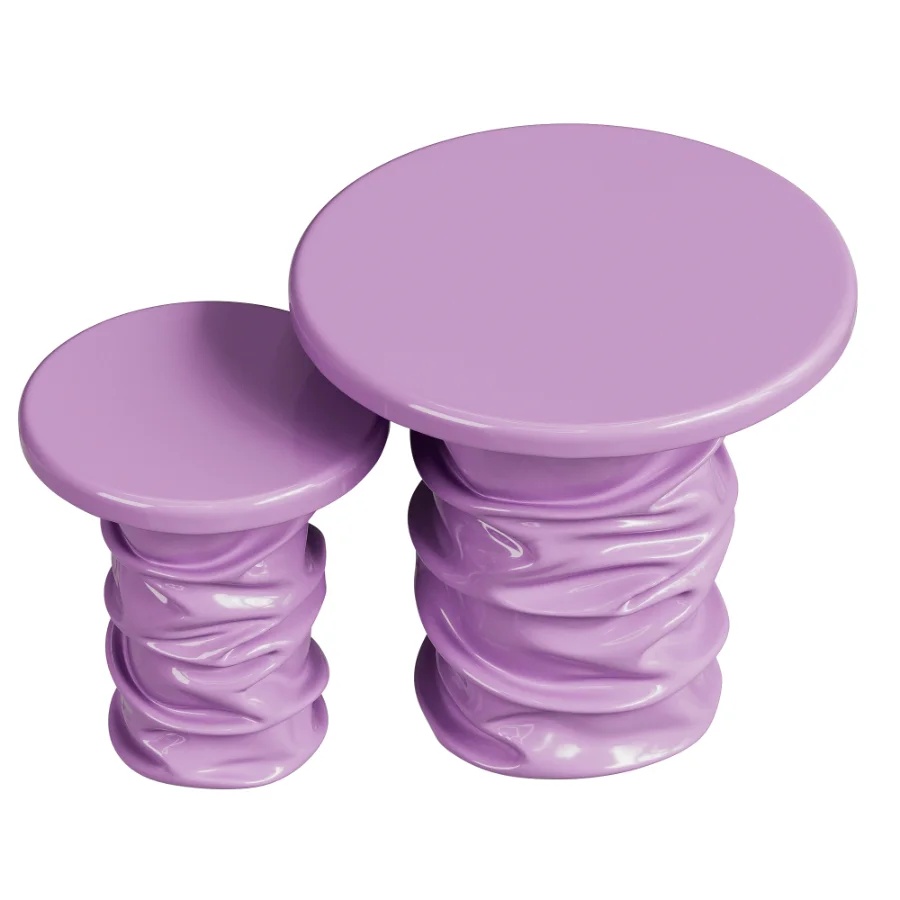 Gemini Set of 2 Purple Side Tables - Image 4