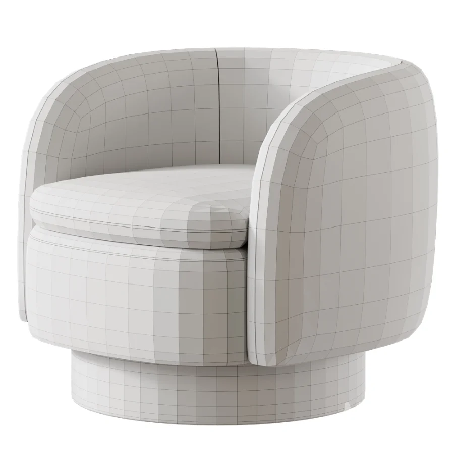Muir Oxblood Velvet Swivel Chair - Image 7