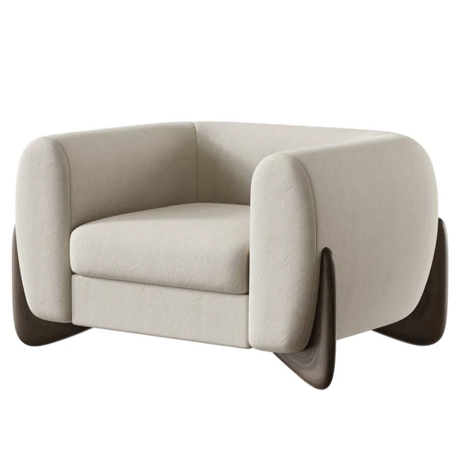 Tina Modern Boucle Upholstered Accent Armchair - Image 2