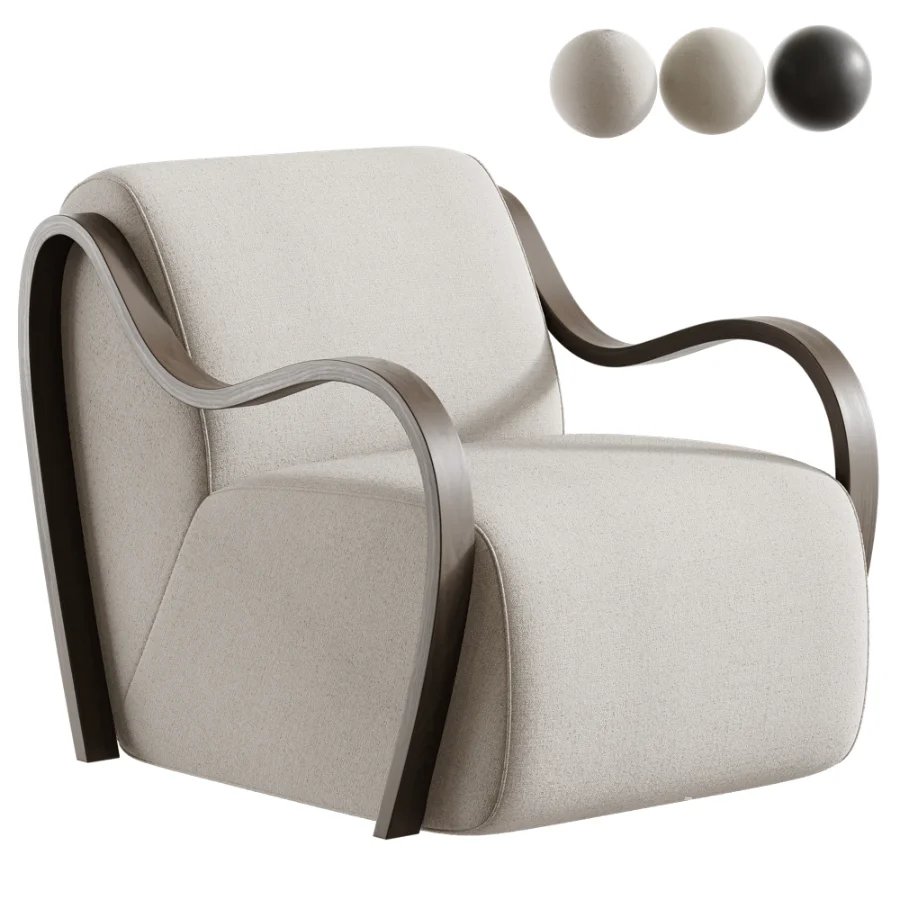 Upholstered Lounge Chair - Image 1