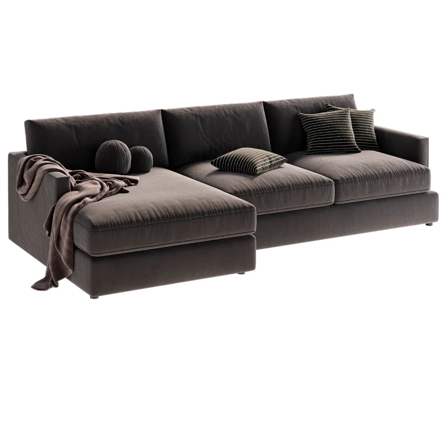 Lounge Deep 2 Piece Sectional Sofa with Chaise Lounge - Image 1