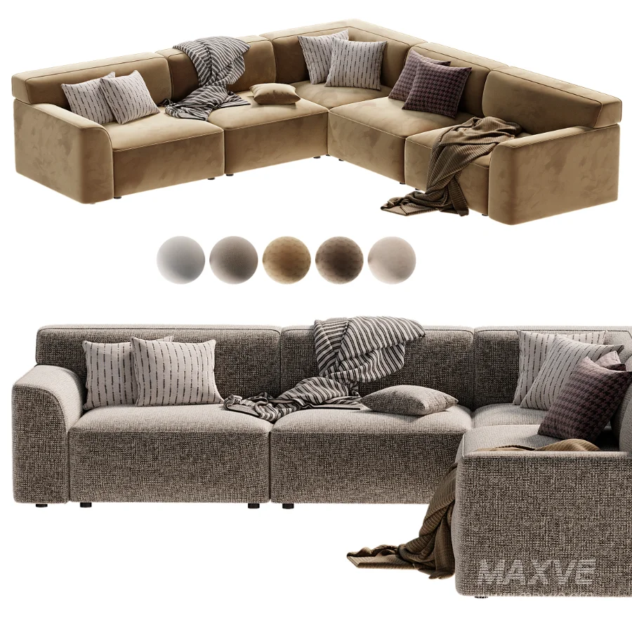 Morell 5 Piece Upholstered Reversible L Sectional - Image 8