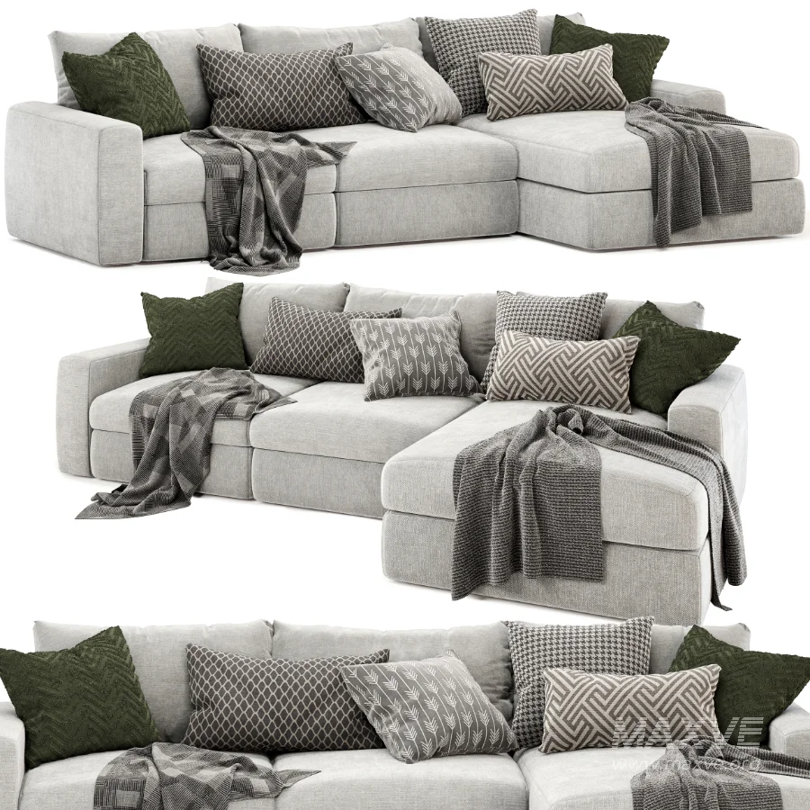 lounge sofa with chaise - Image 1