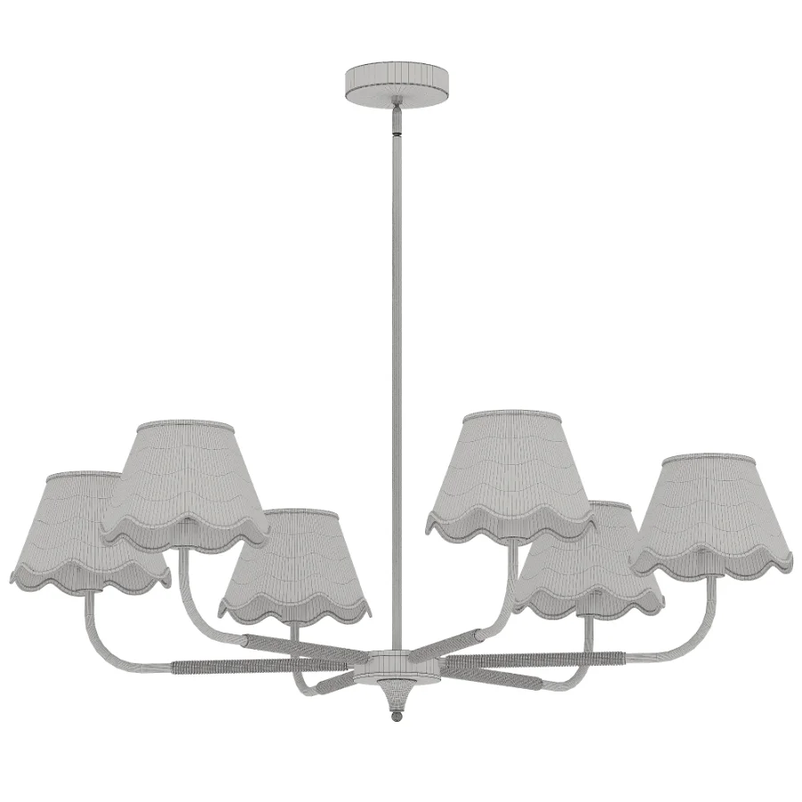 Boho Rattan Chandelier - Image 2