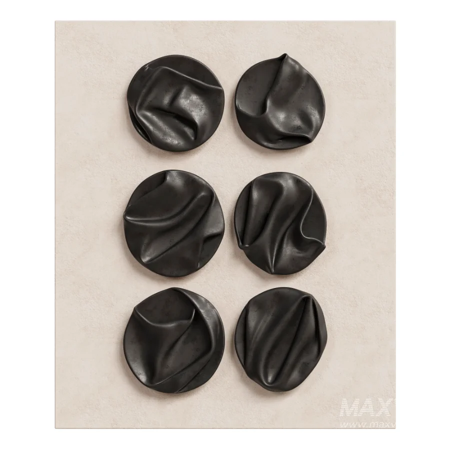 Wall Decor Abstract Folded Round Metal Panel 22 - Image 3