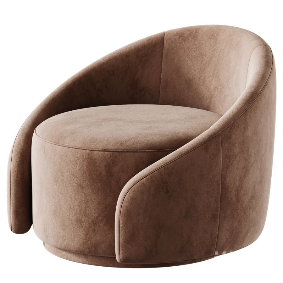Aunna Upholstered Swivel Barrel Chair - Image 3